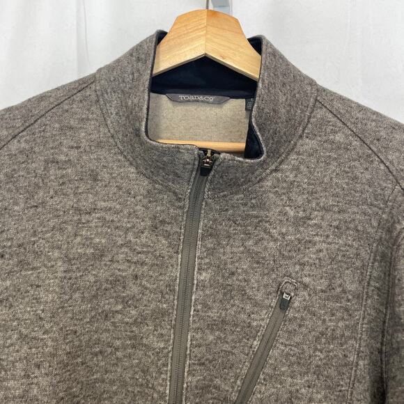 TOAD & CO Outbound 1/4 Zip Pullover Sweater Knit Top Brown Size L - Picture 4 of 10